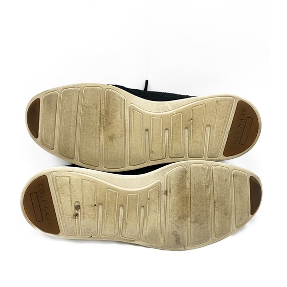 Cole Haan Men's Original Grand OG Knit Wingtip Oxford Shoes, Black Ivory - 9.5 - Picture 9 of 11